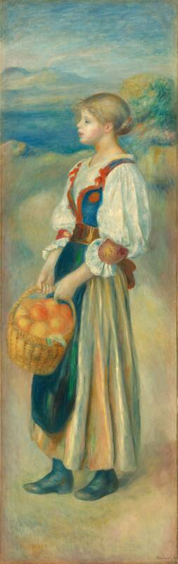 Girl with a Basket of Oranges by Auguste Renoir, c. 1889