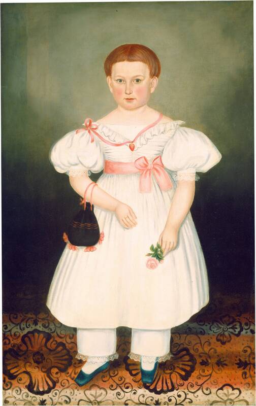 Girl with Reticule and Rose by Joseph Whiting Stock, c. 1840