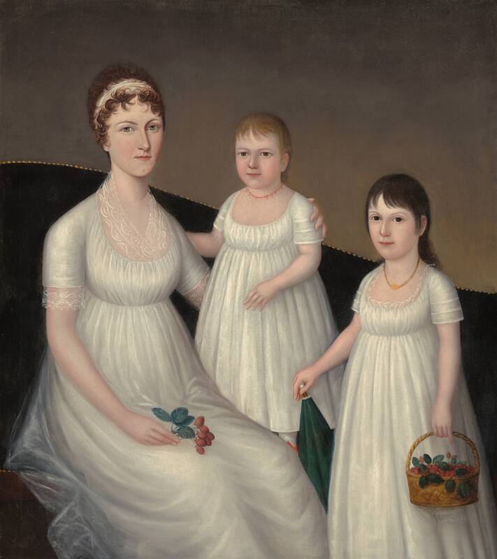 Grace Allison McCurdy (Mrs. Hugh McCurdy) and Her Daughters, Mary Jane and Letitia Grace by Joshua Johnson, c. 1806