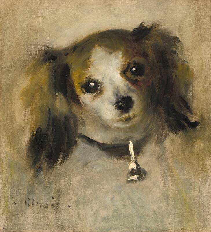 Head of a Dog by Auguste Renoir, 1870