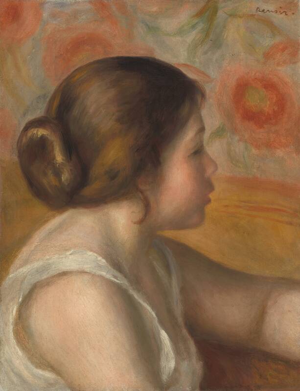 Head of a Young Girl by Auguste Renoir, c. 1890