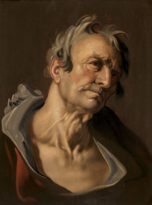 Head of an Old Man by Abraham Bloemaert, null