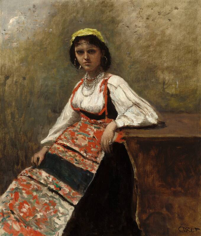 Italian Woman (La Morieri) by Jean-Baptiste-Camille Corot, c. 1872