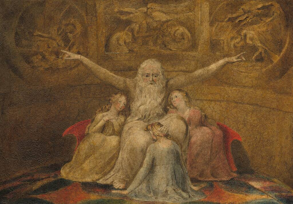 Job and His Daughters by William Blake, 1799/1800