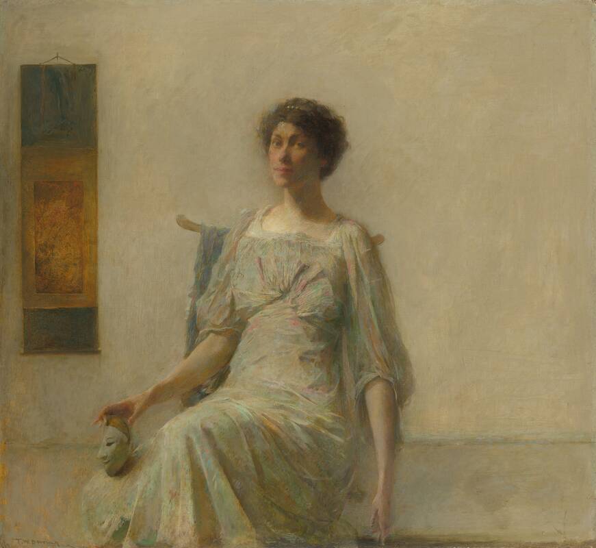 Lady with a Mask by Thomas Wilmer Dewing, 1911