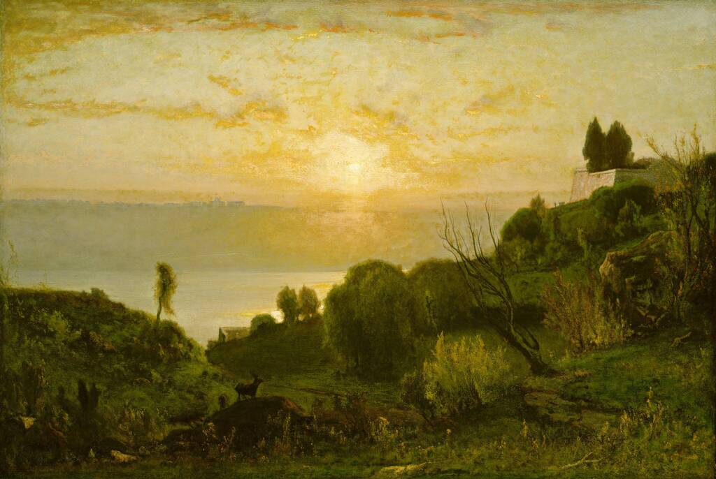Lake Albano, Sunset by George Inness, c. 1874