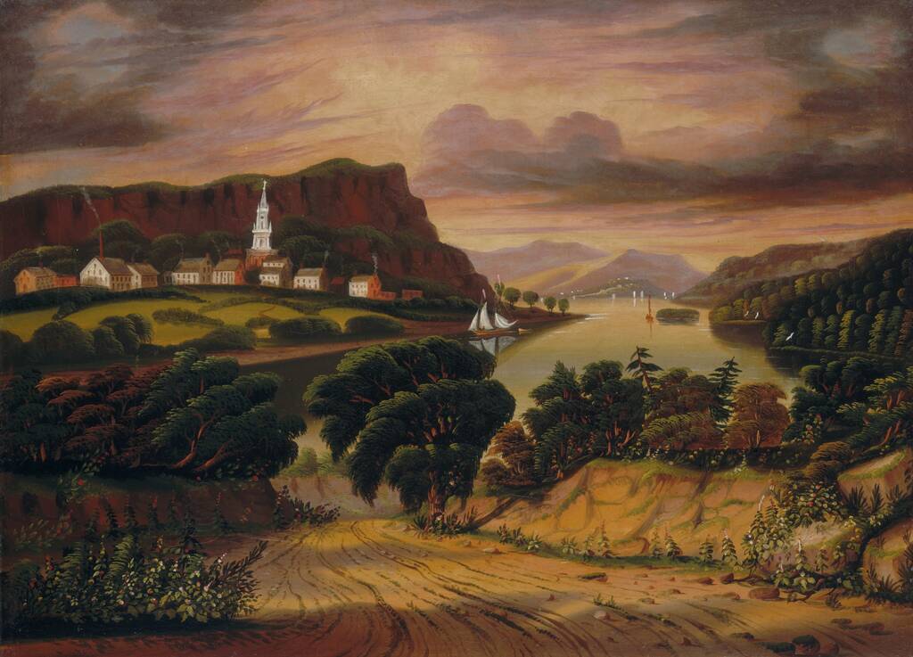 Lake George and the Village of Caldwell by Thomas Chambers, mid 19th century