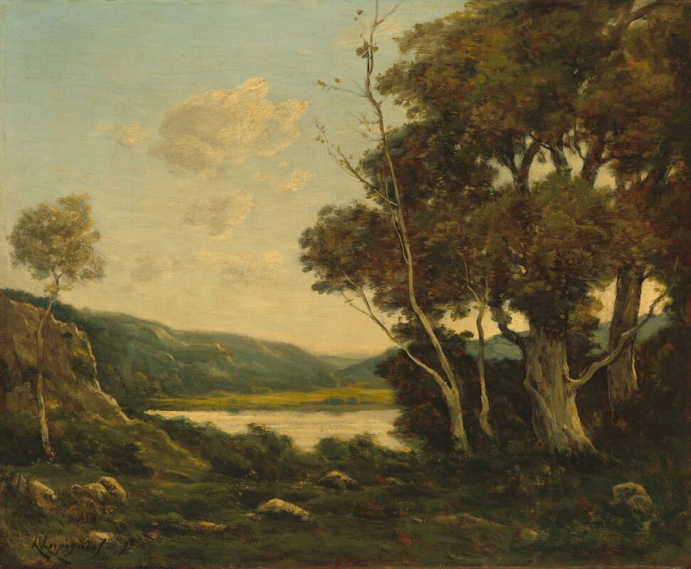 Landscape by Henri-Joseph Harpignies, 1898