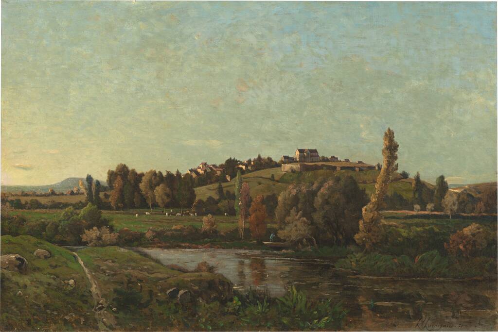 Landscape in Auvergne by Henri-Joseph Harpignies, 1870