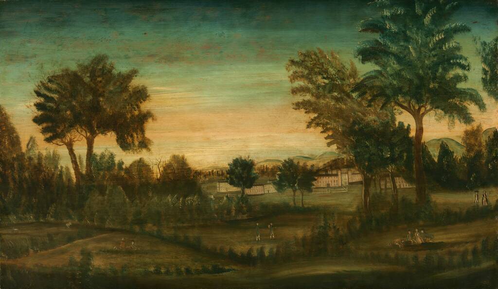 Landscape with Buildings by American 18th Century, fourth quarter 18th century