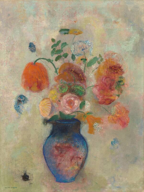 Large Vase with Flowers by Odilon Redon, c. 1912