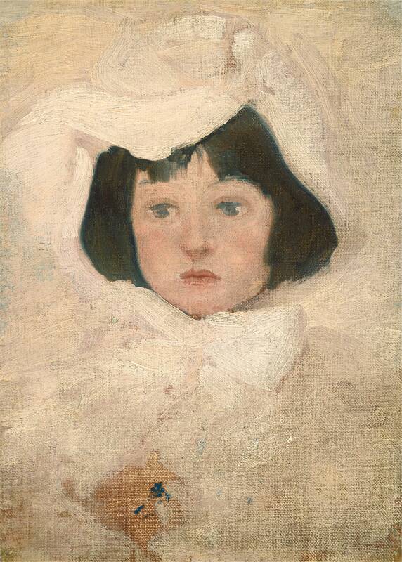 Little Girl in White by American 19th Century, probably c. 1895