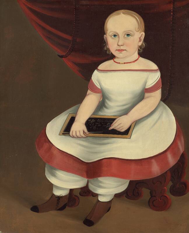Little Girl with Slate by Prior-Hamblin School, c. 1845