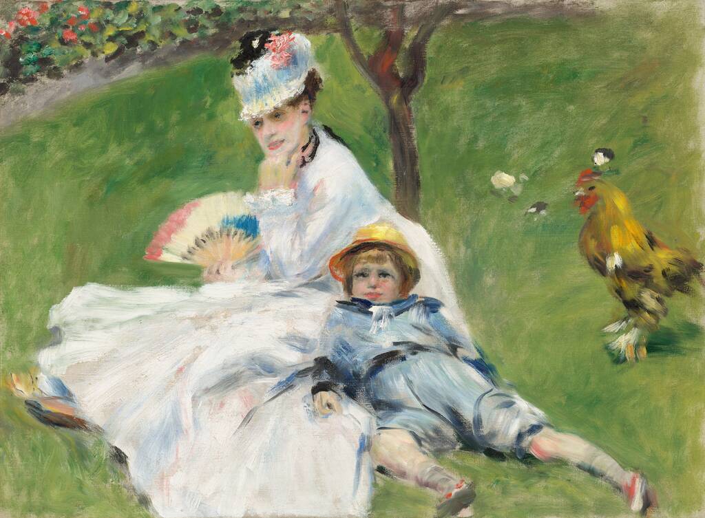 Madame Monet and Her Son by Auguste Renoir, 1874