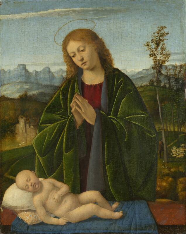 Madonna Adoring the Child by Marco Basaiti, c. 1520