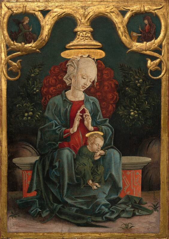 Madonna and Child in a Garden by Cosmè Tura, c. 1460/1470