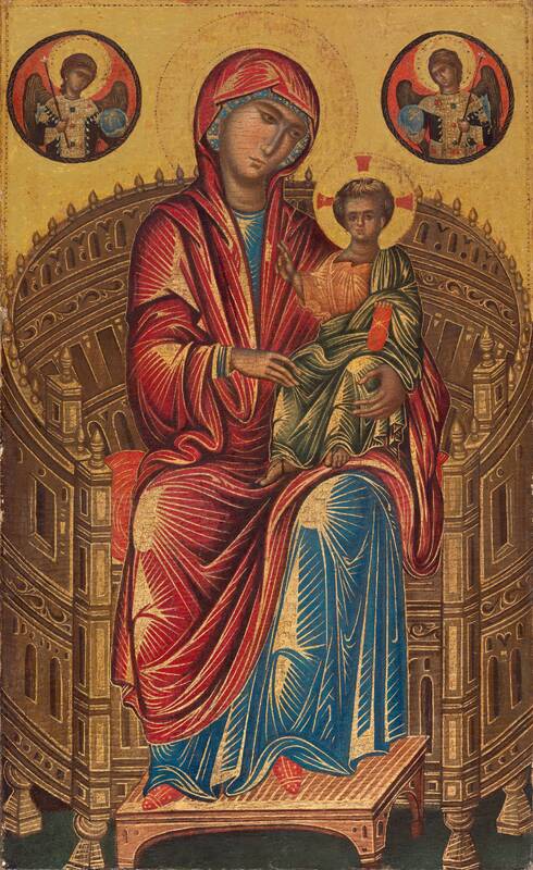 Madonna and Child on a Curved Throne by Byzantine 13th Century, c. 1260/1280