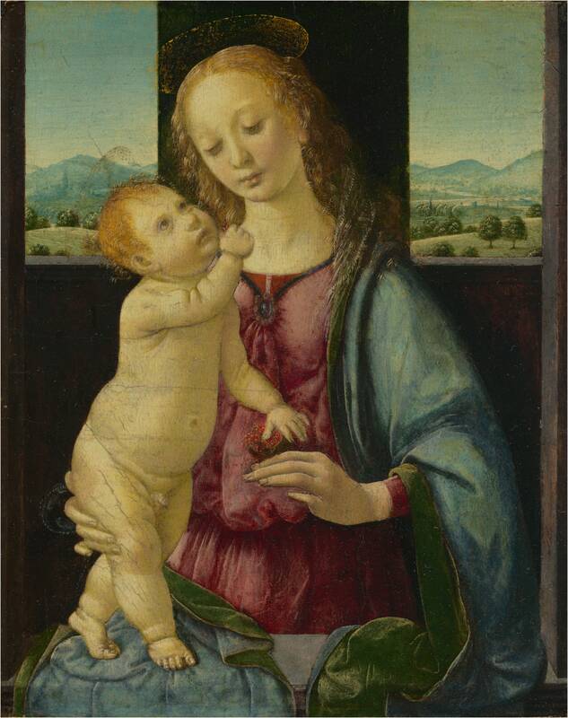 Madonna and Child with a Pomegranate by Lorenzo di Credi, 1475/1480