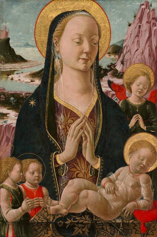 Madonna and Child with Angels by Ferrarese 15th Century, c. 1455/1470