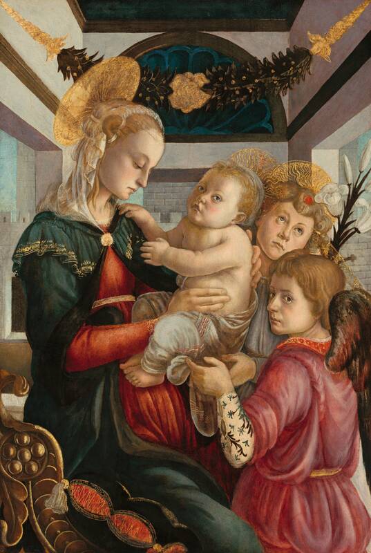 Madonna and Child with Angels by Sandro Botticelli, 1465/1470