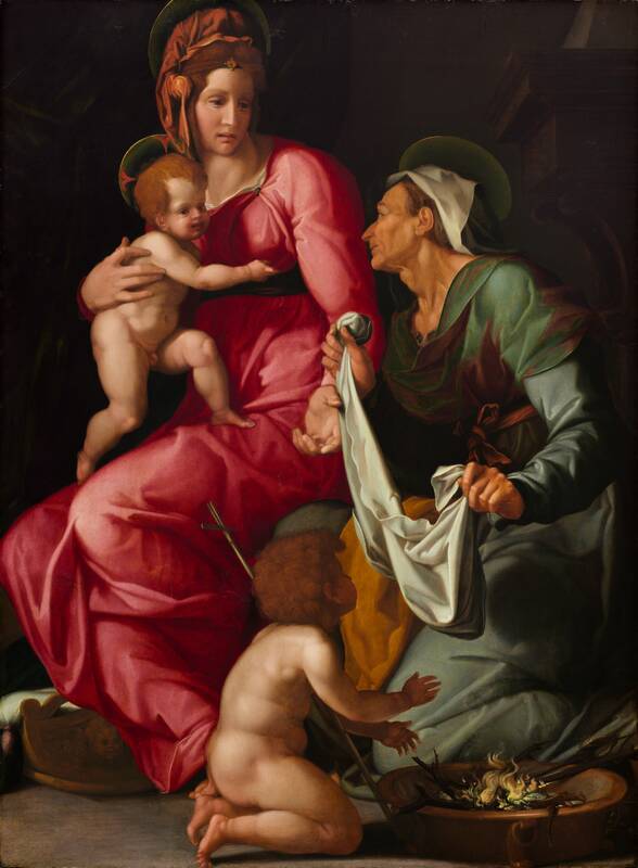 Madonna and Child with Saint Elizabeth and Saint John the Baptist by Jacopino del Conte, c. 1535
