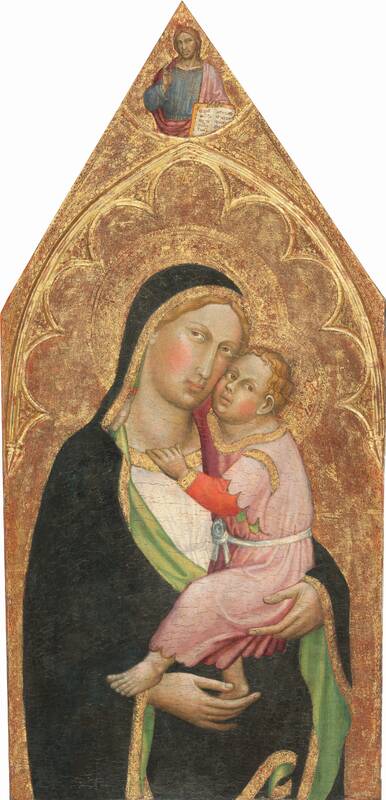 Madonna and Child, with the Blessing Christ [middle panel] by Martino di Bartolomeo, c. 1415/1420