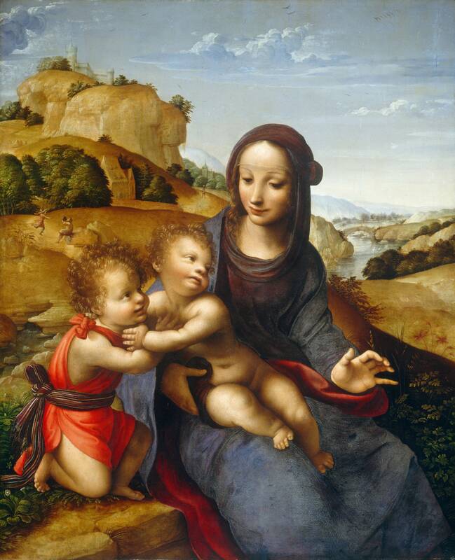 Madonna and Child with the Infant Saint John by Fernando Yáñez de la Almedina, c. 1505