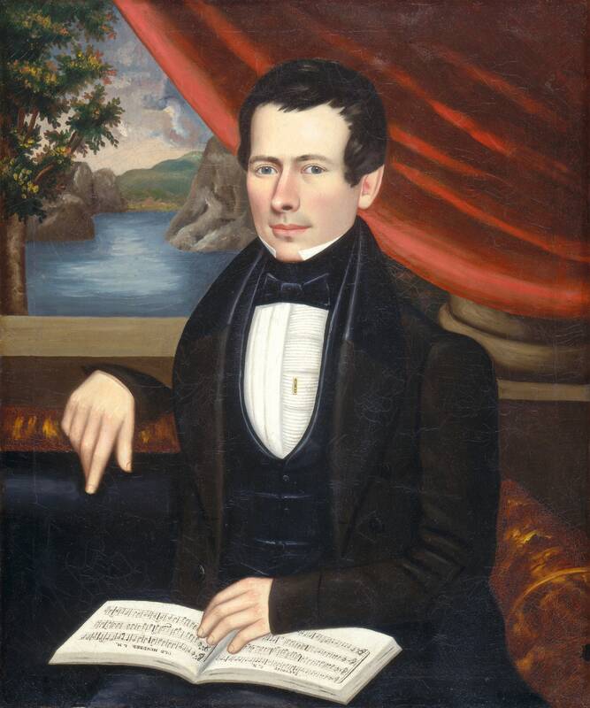 Man with a Tune Book: Possibly Mr. Cook by Erastus Salisbury Field, c. 1838