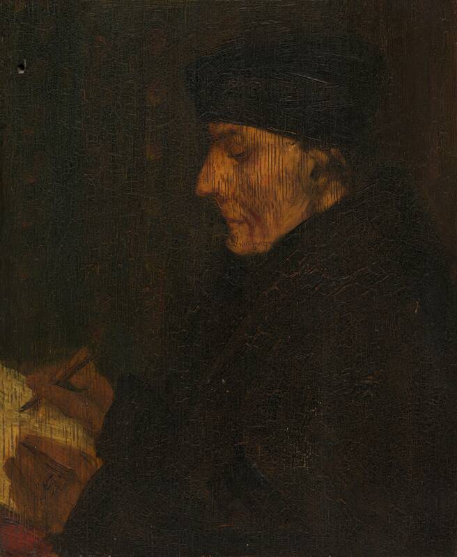 Memory Copy of Holbein's Erasmus by Alphonse Legros, null
