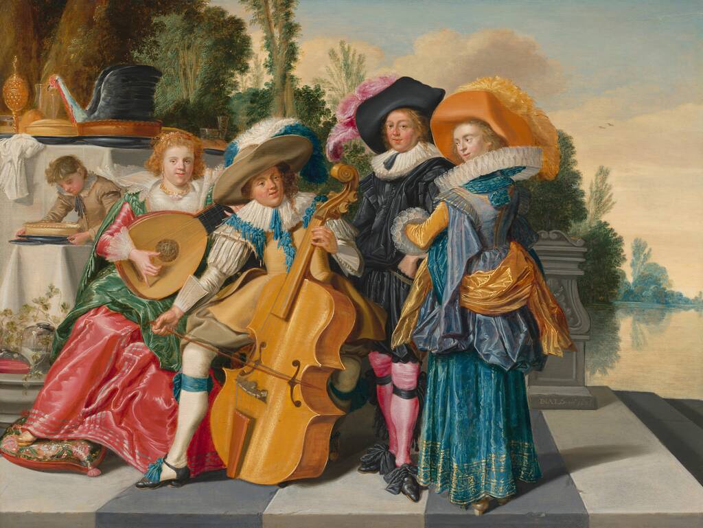 Merry Company on a Terrace by Dirck Hals, 1625