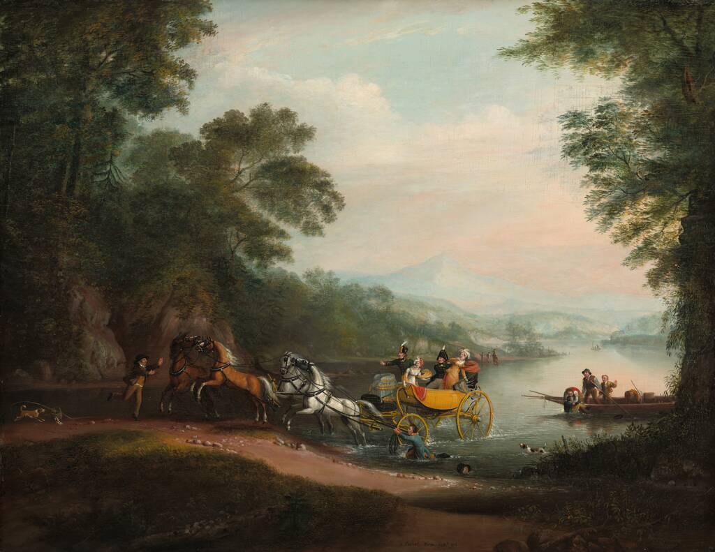 Mishap at the Ford by Alvan Fisher, 1818