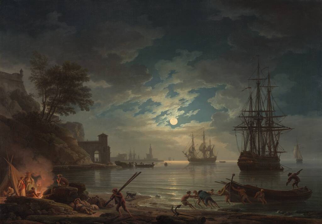 Moonlight by Claude-Joseph Vernet, 1772