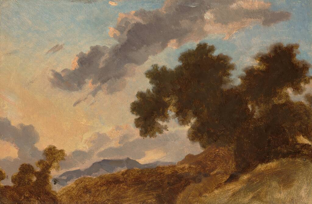 Mountain Landscape at Sunset by Jean Honoré Fragonard, c. 1765