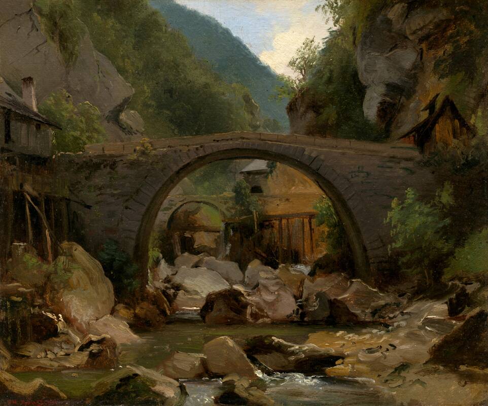 Mountain Stream in the Auvergne by Théodore Rousseau, 1830