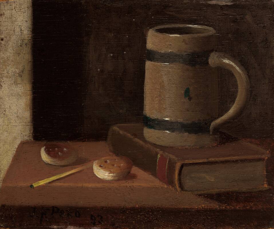 Mug, Book, Biscuits, and Match by John Frederick Peto, 1893