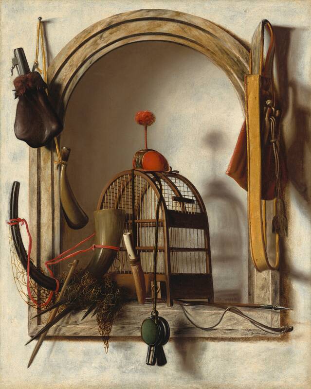 Niche with Falconry Gear by Christoffel Pierson, probably 1660s