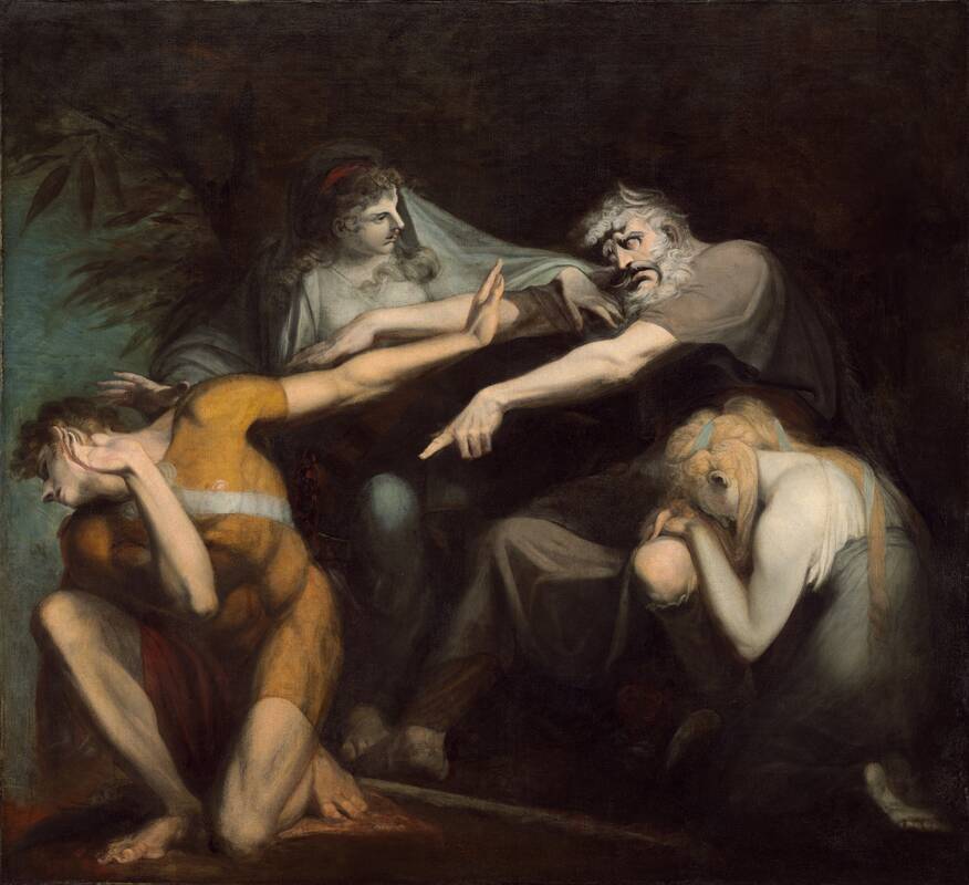 Oedipus Cursing His Son Polynices by Henry Fuseli, 1786