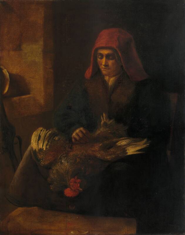 Old Woman Plucking a Fowl by Anonymous Artist, 1650/1655