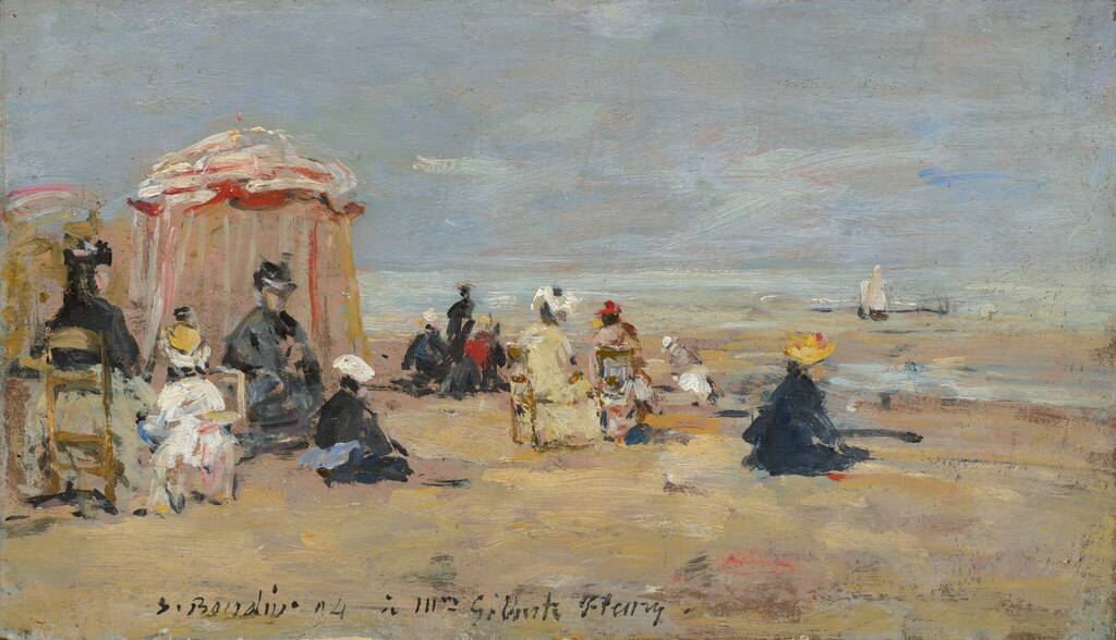 On the Beach by Eugène Boudin, 1894