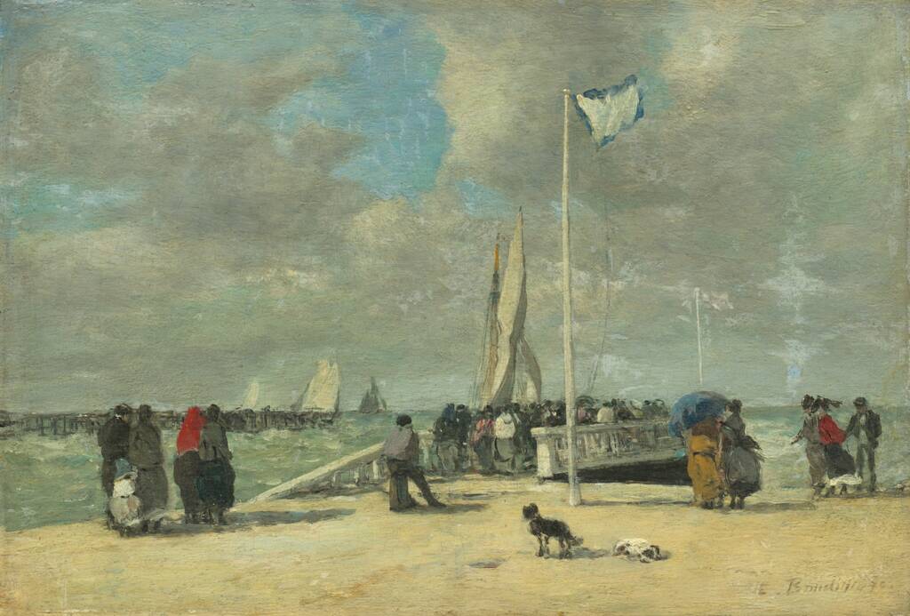 On the Jetty by Eugène Boudin, c. 1869/1870