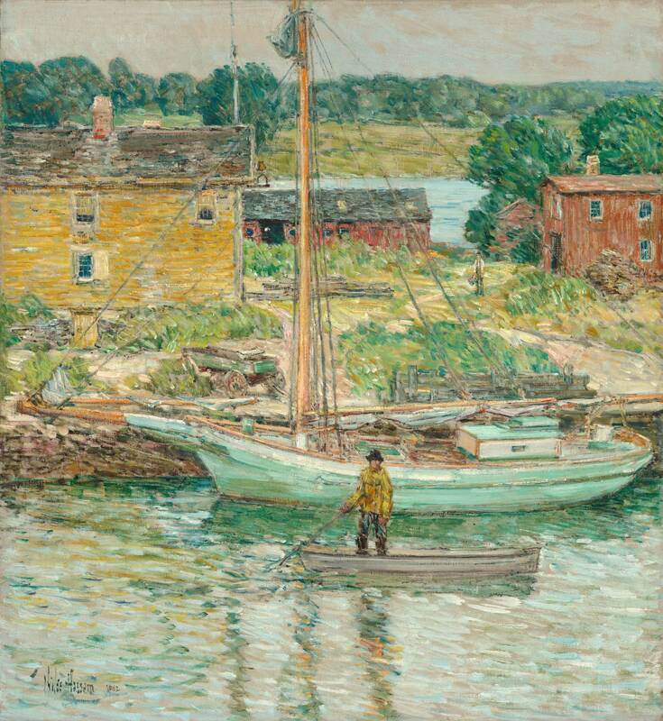 Oyster Sloop, Cos Cob by Childe Hassam, 1902