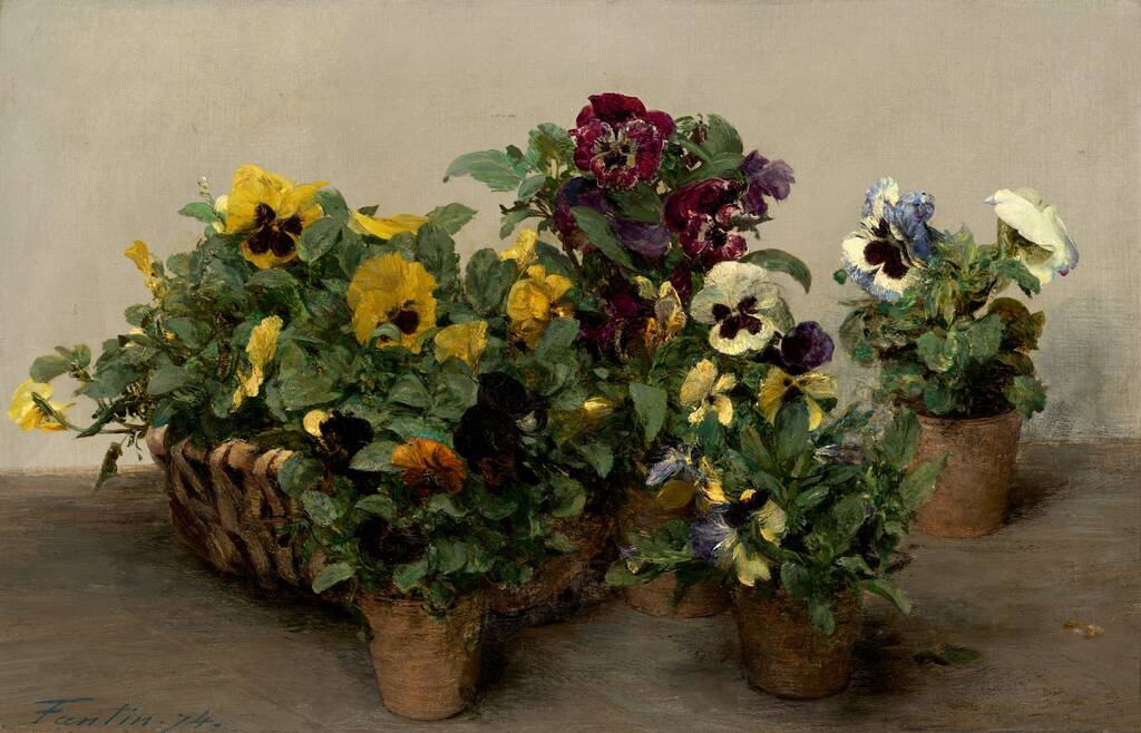 Pansies by Henri Fantin-Latour, 1874