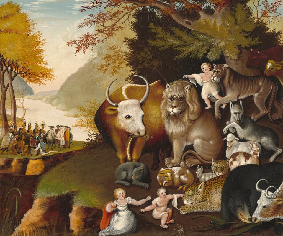 Peaceable Kingdom by Edward Hicks, c. 1834