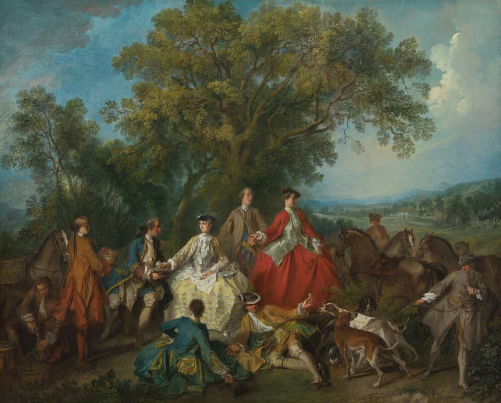 Picnic after the Hunt by Nicolas Lancret, probably c. 1735/1740