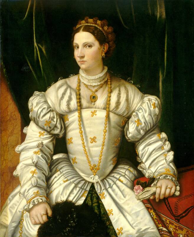 Portrait of a Lady in White by Moretto da Brescia, c. 1540