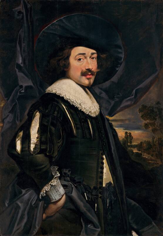 Portrait of a Man in a Wide-Brimmed Hat by Flemish 17th century, early 1630s