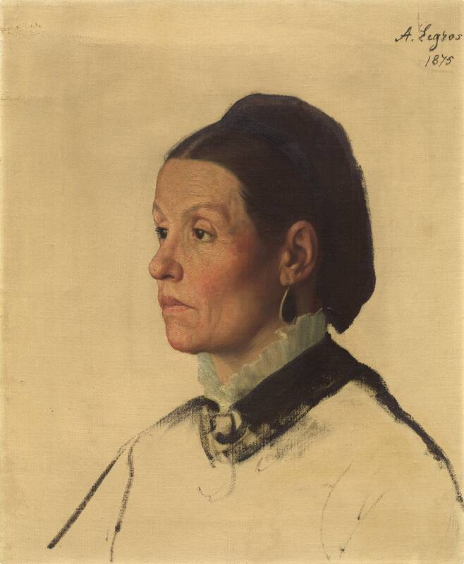 Portrait of a Woman by Alphonse Legros, 1875