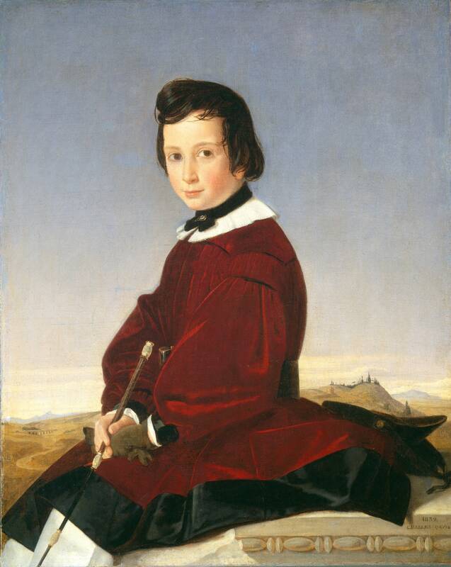 Portrait of a Young Horsewoman by Charles David, 1839