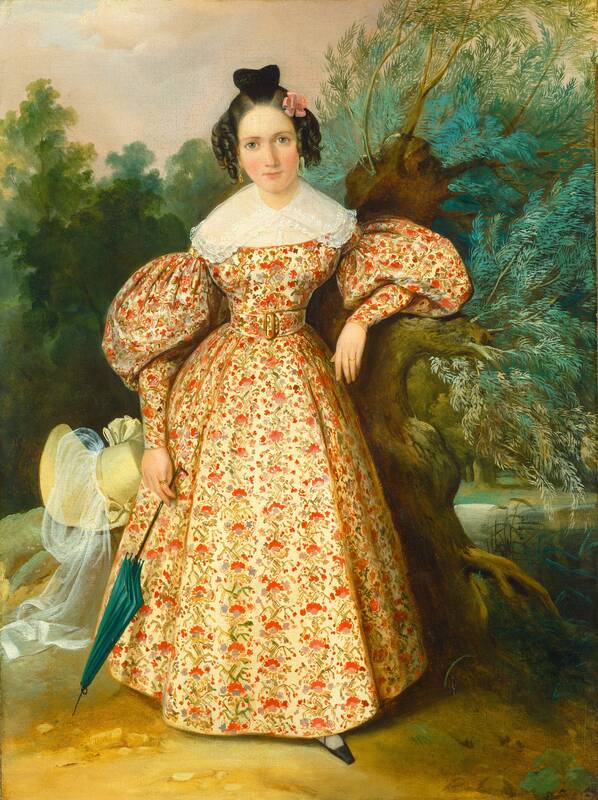 Portrait of a Young Lady by Unknown 19th Century, c. 1835
