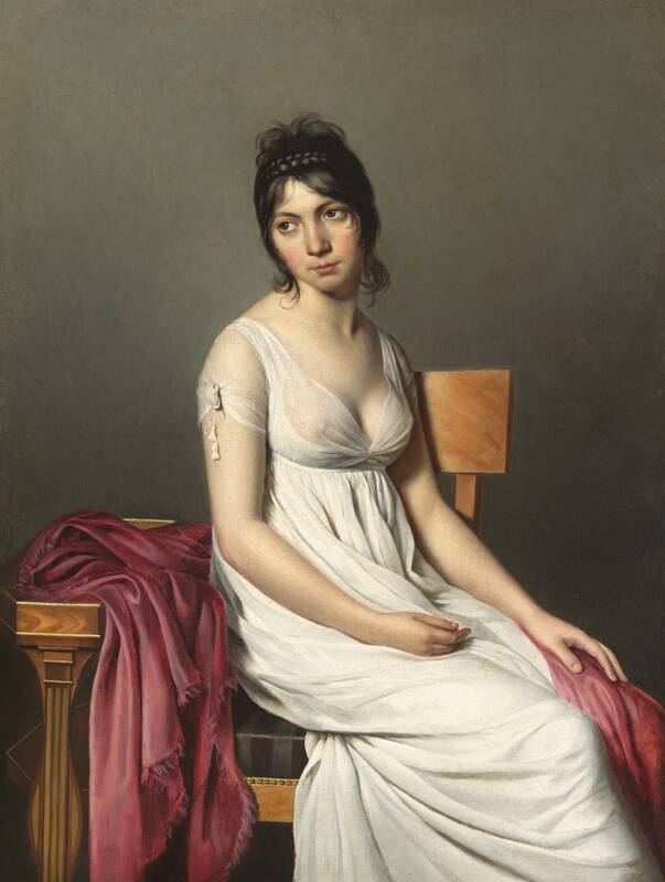 Portrait of a Young Woman in White by Anonymous Artist, c. 1798